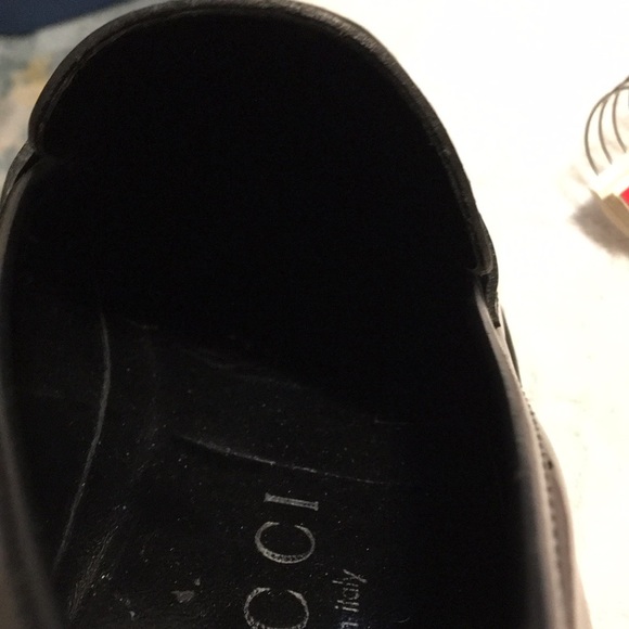 Gucci Black Leather Loafers Size 8 1/2 - Picture 7 of 9